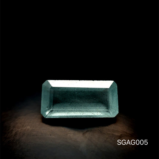 AGUAMARINA CORTE ESMERALDA ALARGADA 5.25 CT 15.7 X 7.6 X5.4 MM