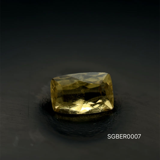 BERILO NATURAL AMARILLO CUSHION ALARGADO  4 X 6 MM
