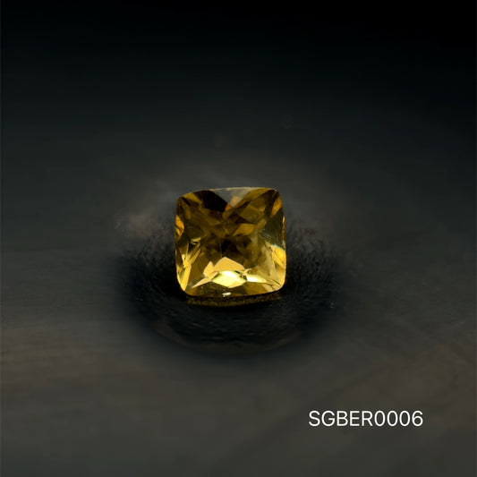 BERILO NATURAL AMARILLO CORTEE CUSHION 4 X 4 Y 3 X 3 MM