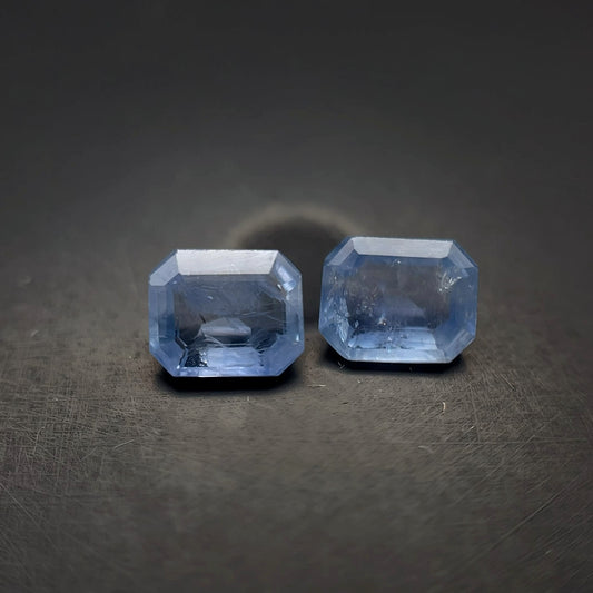 PAR ZAFIROS INDIA CORTE ESMERALDA 1.515 CTS 5.8 X 4.8 MM