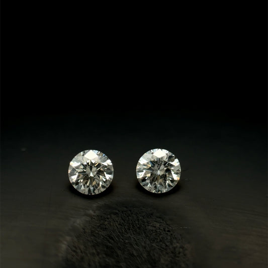 PAR DIAMANATE NATURAL CORTE REDONDO 2.9 MM 2.225 CTS