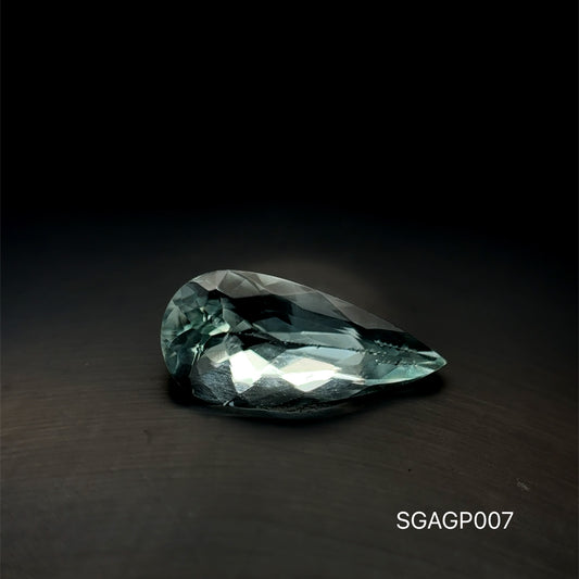 AGUA MARINA CORTE PERA 6.17 X 12.93 MM/ 1.840 CT