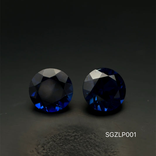 PAR ZAFIRO LAB CORTE  REDONDO 4  MM / .665 CT