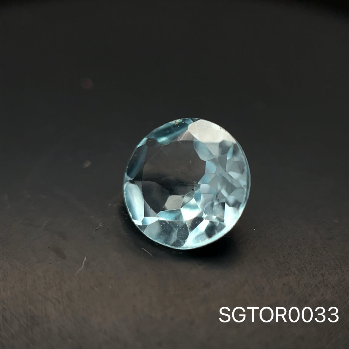 TOPACIO AZUL REDONDO 7 MM