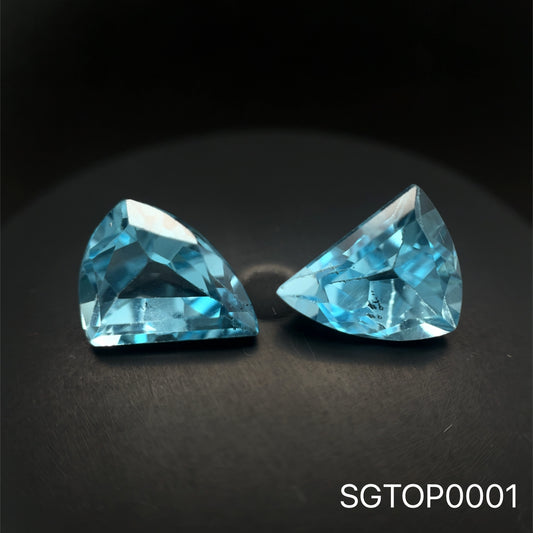 PAR DE TOPACIO SUIZO CORTE MODERNO 14.3 X 12.1 MM 16.38 CTS