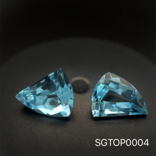 PAR DE TOPACIO SUIZO CORTE MODERNO 14.3 X 12 15.88 CTS