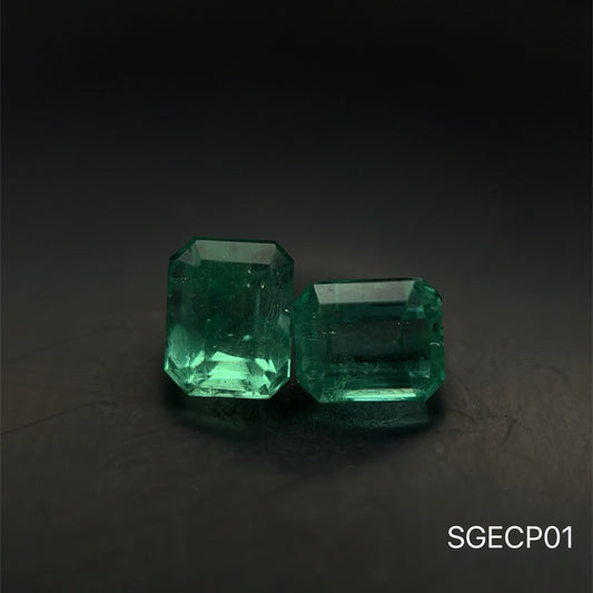 PAR ESMERALDA COLOMBIA ESMERALDA 1.235 CTS 5 X 4 MM