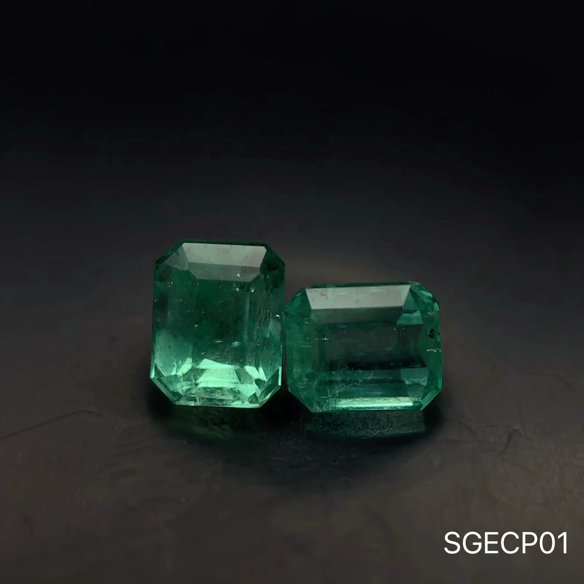 PAR ESMERALDA COLOMBIA ESMERALDA 1.235 CTS 5 X 4 MM