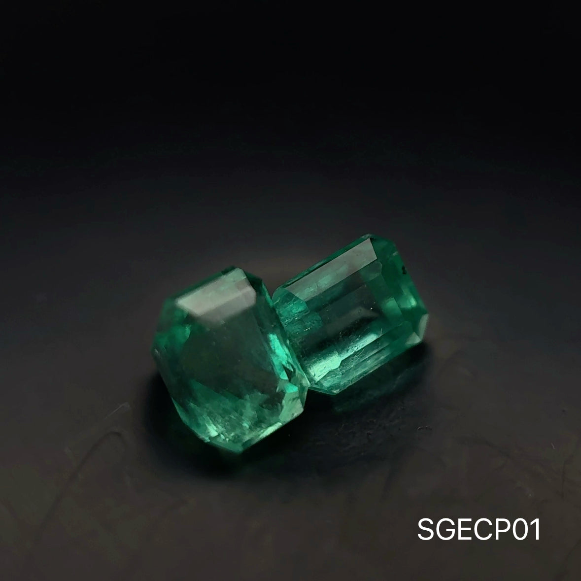 PAR ESMERALDA COLOMBIA ESMERALDA 1.235 CTS 5 X 4 MM