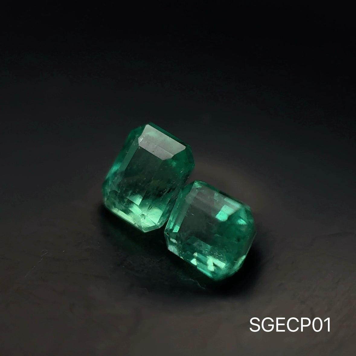 PAR ESMERALDA COLOMBIA ESMERALDA 1.235 CTS 5 X 4 MM