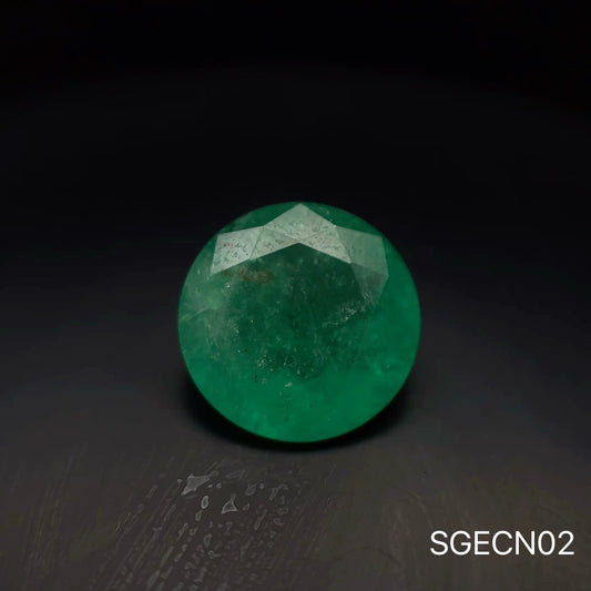 ESMERALDA COLOMBIANA REDONDA 4.960 CT  11.91 X 6.35 MM
