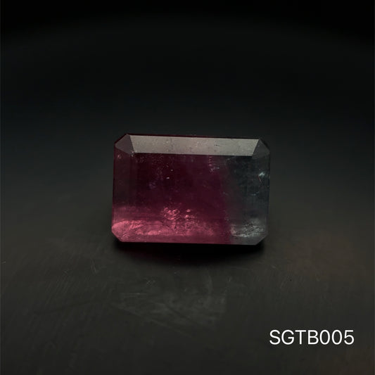 TURMALINA BICOLOR 3.43CT  7.13 X 10.25 MM