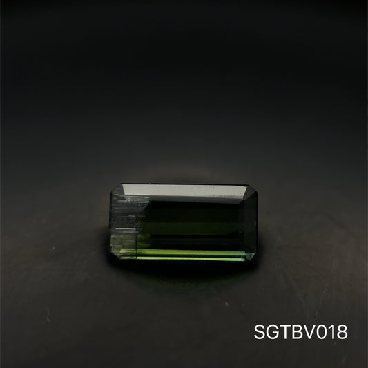 TURMALINA BICOLOR VERDE 1.020 CT 4.21 X 8.22 MM