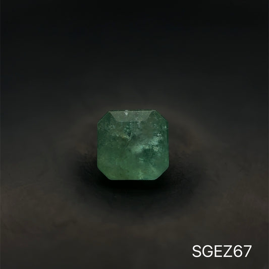 ESMERALDA ZAMBIA C.ASSCHER 0.620 CTS 4.5 X 4.6 MM
