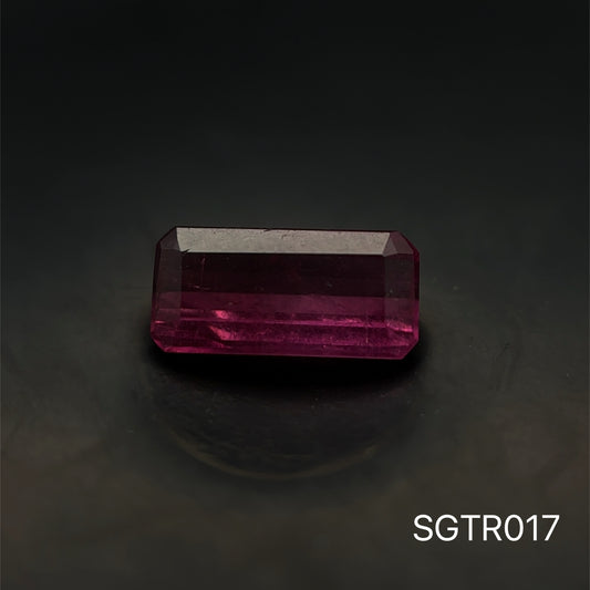 TURMALINA ROSA BICOLOR BAGUETTE 0.725 CTS 3.92 X 8.19 MM