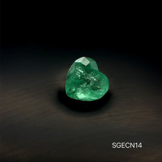 ESMERALDA COLOMBIANA CORAZON 1.155 CT/ 7.10 X 6.73 X 4.72 MM