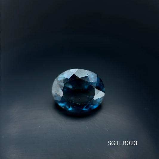 TOPACIO BLUE LONDON CORTE OVAL 7.14 CT / 10.3  X 12.2  MM