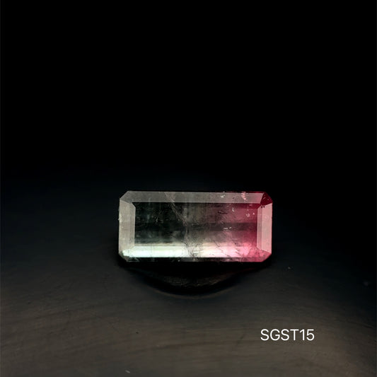 TURMALINA BI COLOR  2.30 CT/ 5.37 X 11.51 X 4.02 MM