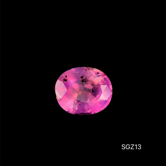 ZAFIRO ROSA OVAL 0.480 CTS 5 x 4.1 MM