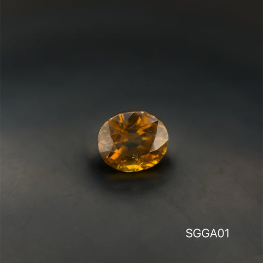 GRANATE AMARILLO OVAL  1.53 CT/ 6.01 X 6.96 MM