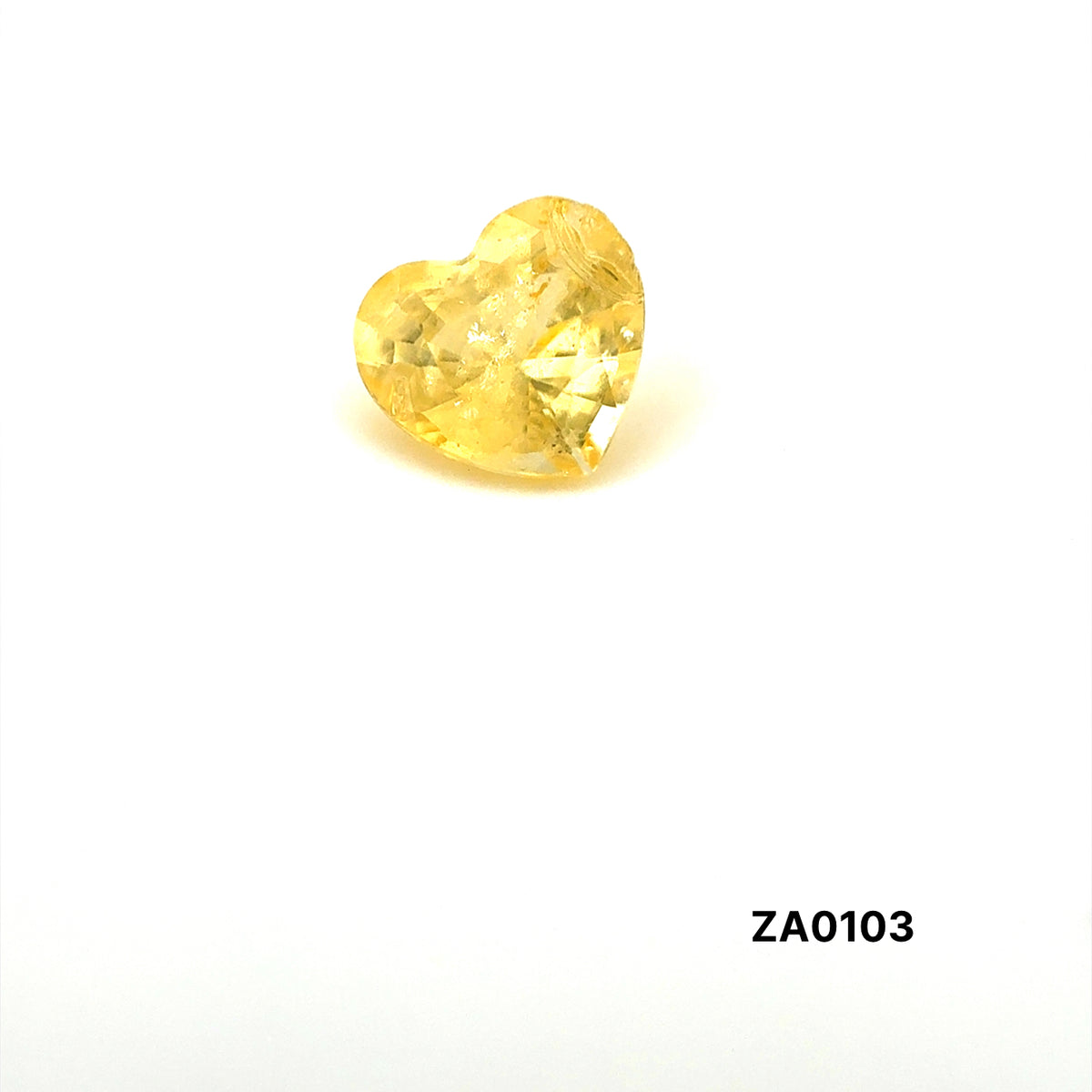 ZAFIRO AMARILLO CORTE CORAZÓN 1.405 CTS 6.65 X 7.20 X 3.97 MM