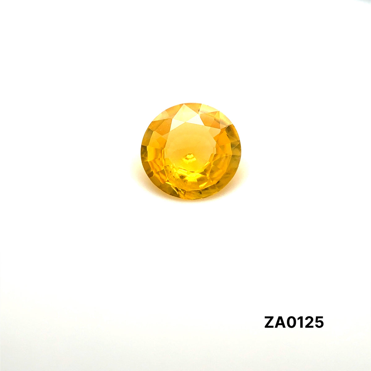 ZAFIRO AMARILLO CORTE REDONDO 1.245 CTS 7.14 X 3.15 MM