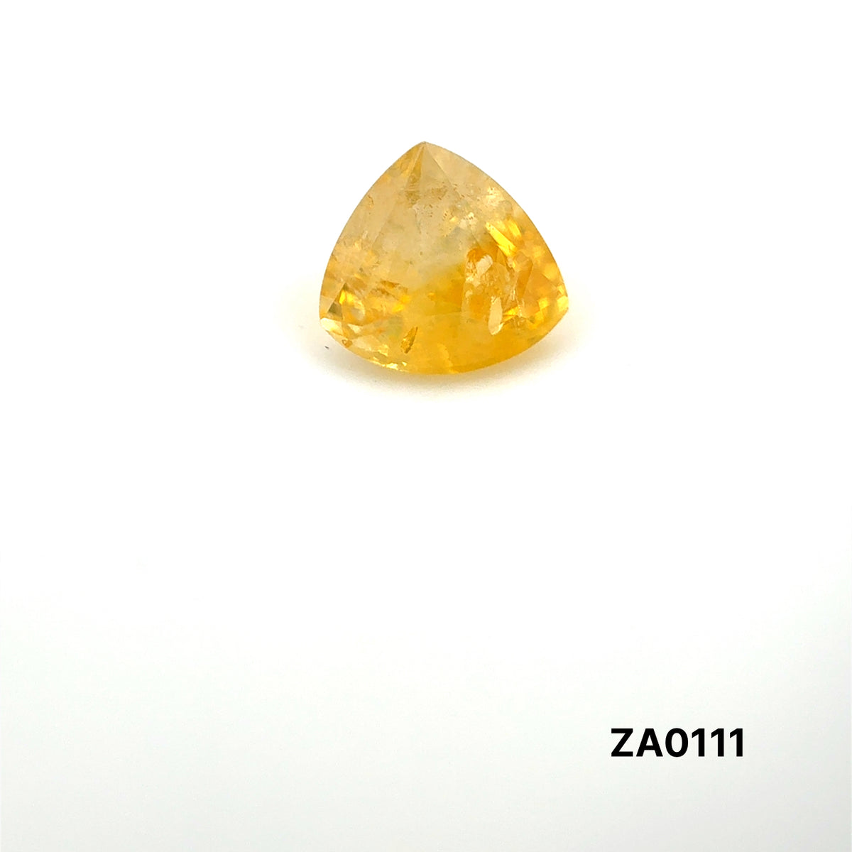 ZAFIRO AMARILLO CORTE TRILLON 1.440 CTS 7.02 X 7.51 X 4.13 MM