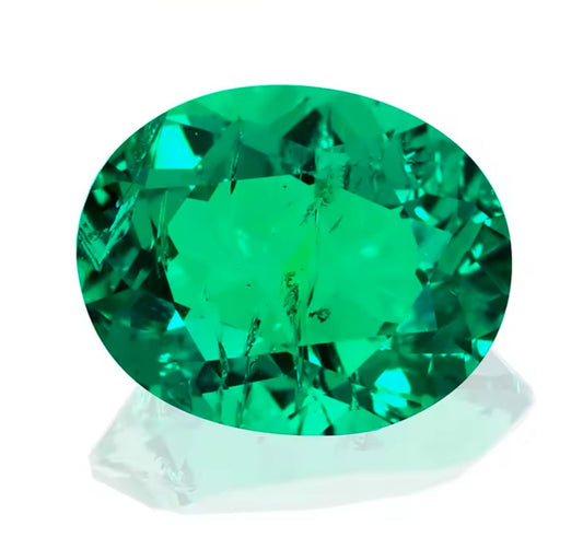 ESMERALDA LAB GROWN  AGL CORTE OVAL 1.12 CT