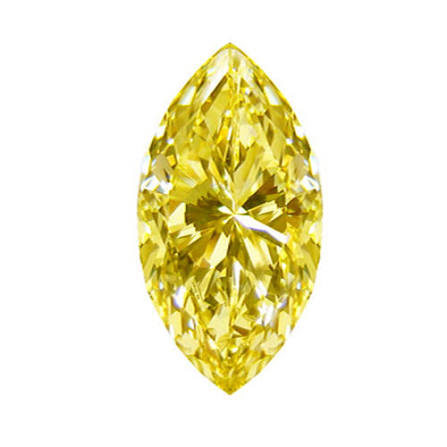 DIAMANTE DE LABORATORIO IGI  FANCY VIVID YELLOW CORTE MARQUISSE