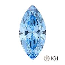 DIAMANTE DE LABORATORIO IGI  FANCY VIVID BLUE CORTE MARQUISSE