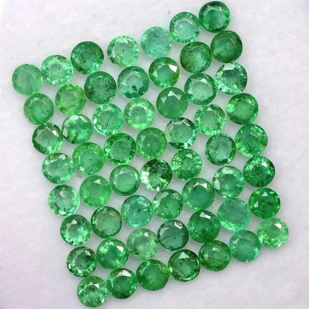 ESMERALDA COLOMBIANA  REDONDA 2.4 MM / 4.5 MM